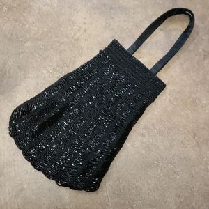 Black mini beaded purse
